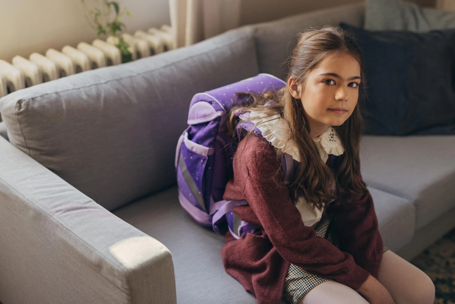 Premium Schulranzen-Set 5tlg. Smarty Plus "Dahlia" Lila Mit Brustgurt 3 Premium Schulranzen-Set 5tlg. Smarty Plus "Dahlia" Lila Mit Brustgurt – Bild 2