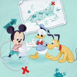 Kinder Bettwäsche-Set "Disney's Mickey Mouse, Pluto & Donald Duck" In Mint -Kinder Produkte Geschäft disney mickey mouse kinder bettwasche set disneys mickey mouse pluto and donald duck in mint 4