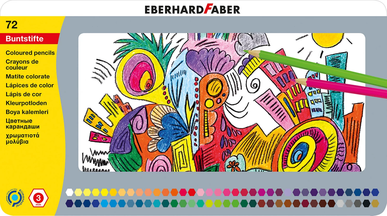 Eberhard Faber Buntstifte Im Metalletui, 72 Farben 3 Eberhard Faber Buntstifte Im Metalletui, 72 Farben