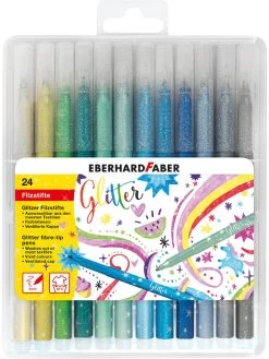 Eberhard Faber Glitzer-Fasermaler - 24 Stück