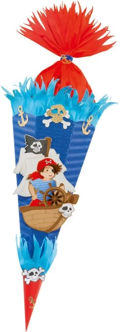 FOLIA Bastelset Schultüte Pirat, 70 Cm