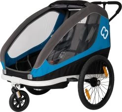 Hamax Fahrradanhänger TRAVELLER Zweisitzer (incl. Bicycle Arm & Stroller Wheel)