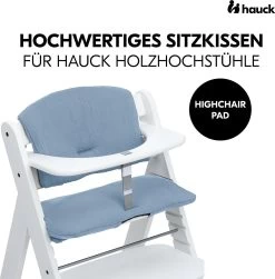 HAUCK Hochstuhlauflage, Dusty Blue -Kinder Produkte Geschäft hauck hochstuhlauflage dusty blue 8