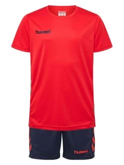Hummel 2tlg. Trainingsoutfit In Rot/ Dunkelblau