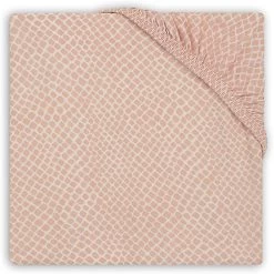 Jollein Spannbettlaken Jersey, 60 X 120 Cm, Snake Pale Pink