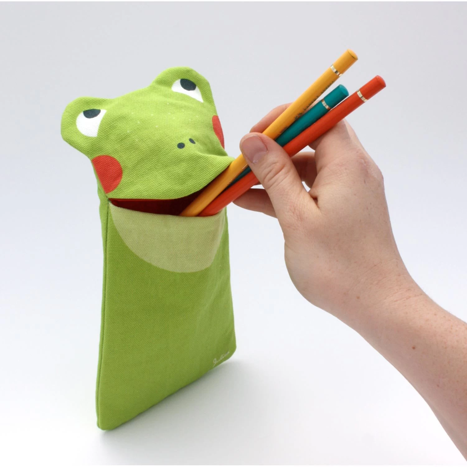 Stiftemäppchen "Froggi Frosch" In Grün - Inkl. Malheft Und Geschenkkarte 5 Stiftemäppchen "Froggi Frosch" In Grün - Inkl. Malheft Und Geschenkkarte – Bild 3