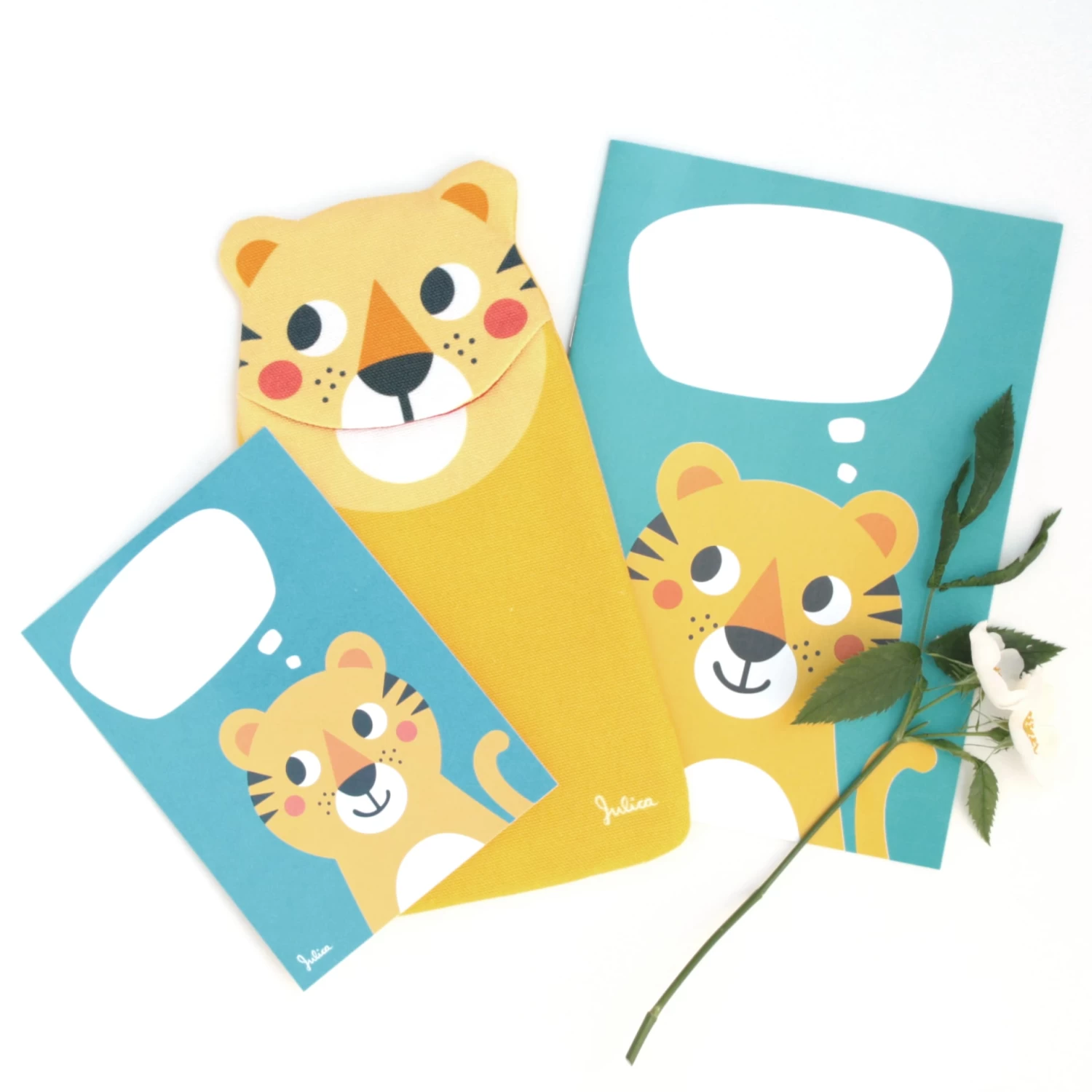 Stiftemäppchen" Tom Tiger" In Gelb - Inkl. Malheft Und Geschenkkarte 4 Stiftemäppchen" Tom Tiger" In Gelb - Inkl. Malheft Und Geschenkkarte – Bild 2