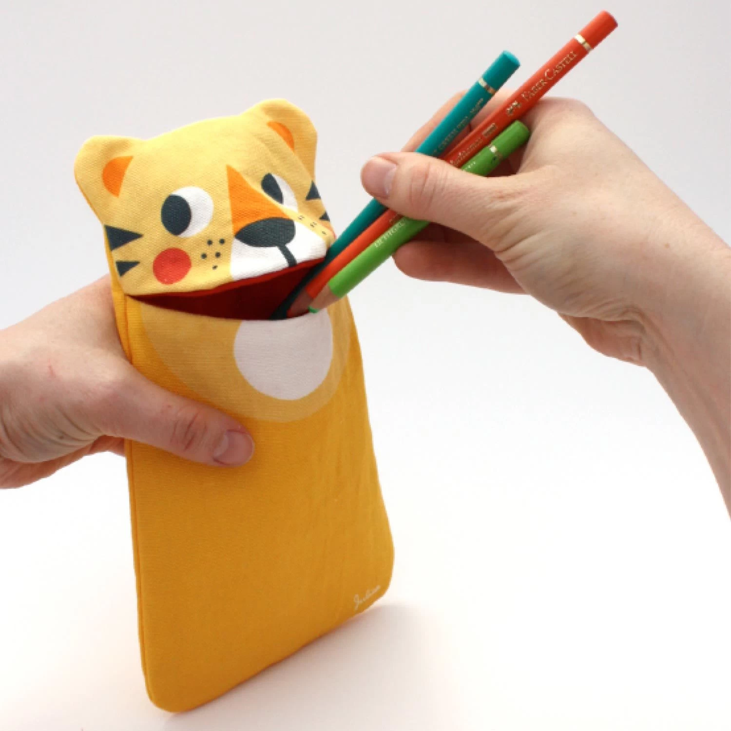 Stiftemäppchen" Tom Tiger" In Gelb - Inkl. Malheft Und Geschenkkarte 5 Stiftemäppchen" Tom Tiger" In Gelb - Inkl. Malheft Und Geschenkkarte – Bild 3