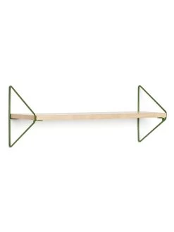 Wandregal In Natur/ Grün - (L)50 X (B)15 Cm