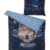 Bettwäsche-Set In Dunkelblau/ Hellblau -Kinder Produkte Geschäft lamino bettwasche set in dunkelblau hellblau
