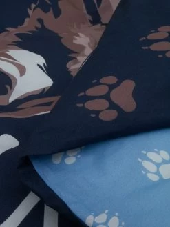 Bettwäsche-Set In Dunkelblau/ Hellblau -Kinder Produkte Geschäft lamino bettwasche set in dunkelblau hellblau 2