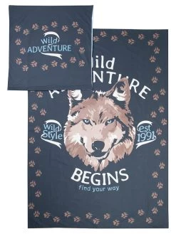 Bettwäsche-Set In Dunkelblau/ Hellblau -Kinder Produkte Geschäft lamino bettwasche set in dunkelblau hellblau 3