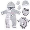 Deluxe Puppenkleidung-Set 6-tlg. Grau Von Bayer, 38-42 Cm -Kinder Produkte Geschäft mytoys collection deluxe puppenkleidung set 6 tlg grau von bayer 38 42 cm