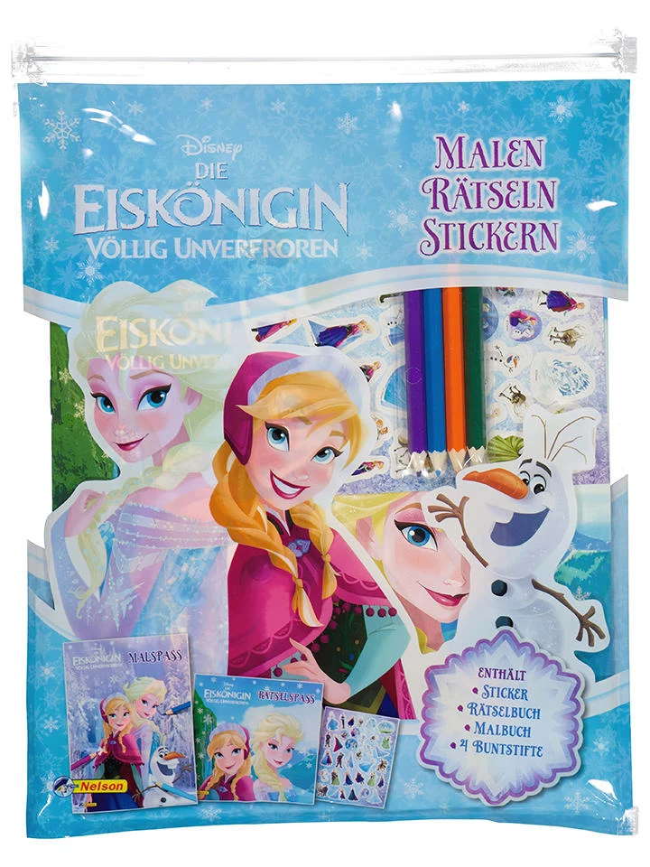 Spaßpaket "Die Eiskönigin: Malen - Rätseln - Stickern" 3 Spaßpaket "Die Eiskönigin: Malen - Rätseln - Stickern"