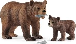 Schleich Wild Life 42473 Grizzlybär-Mutter Mit Jungem -Kinder Produkte Geschäft schleich wild life 42473 grizzlybar mutter mit jungem 2