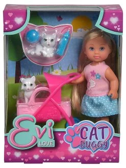 SIMBA Puppe "Evi - Cat Buggy" Mit Zubehör - Ab 3 Jahren -Kinder Produkte Geschäft simba puppe evi cat buggy mit zubehor ab 3 jahren 2