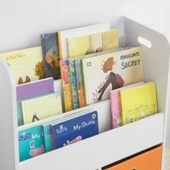 Bücherregal In Weiß - (B)58 X (H)76 X (T)27cm -Kinder Produkte Geschäft sobuy bucherregal in weiss b 58 x h 76 x t 27cm 4