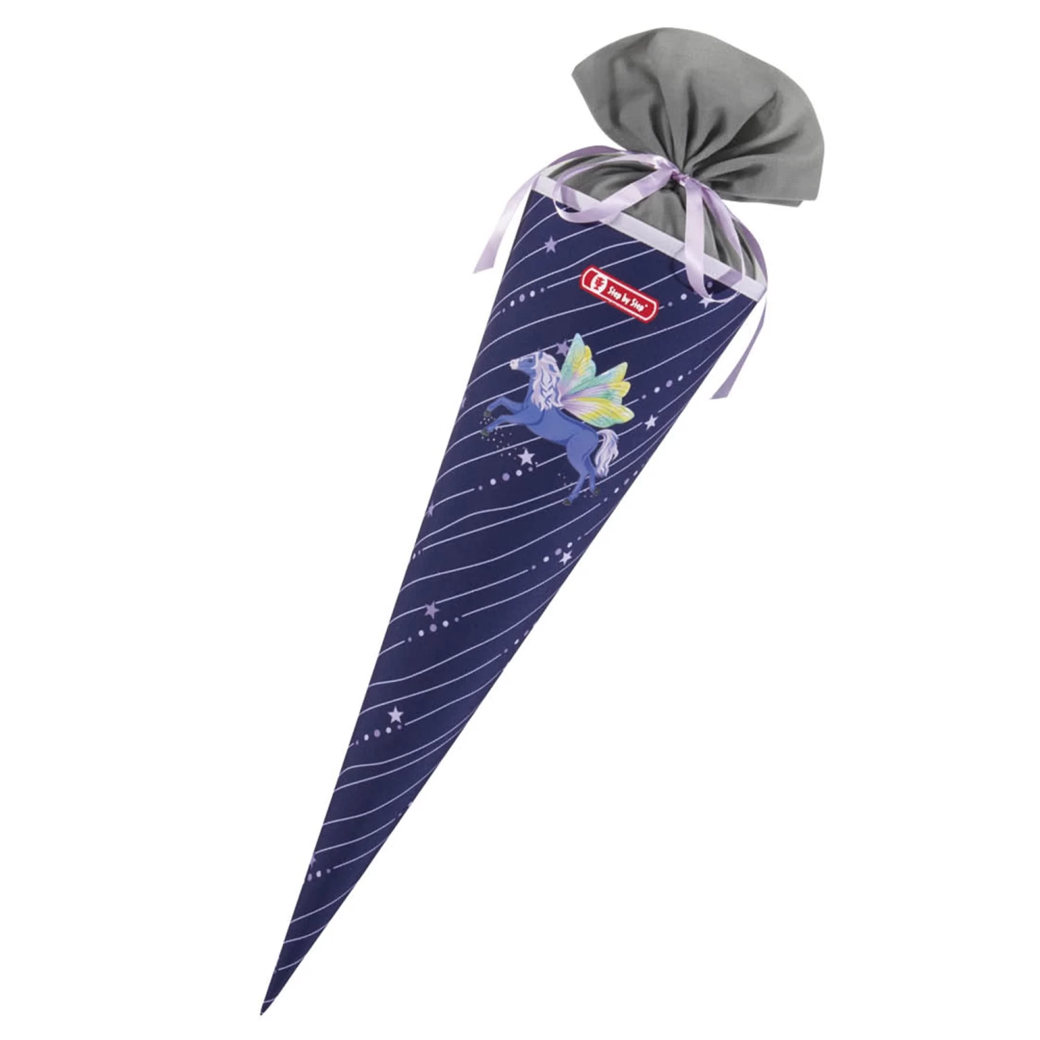 Step By Step Schultüte, Mit Eingenähtem Bändchen In Pegasus Emily 3 Step By Step Schultüte, Mit Eingenähtem Bändchen In Pegasus Emily