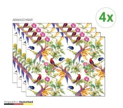 Tischsets I Platzsets "Tropische Zweige Mit Bunten Vögeln" (L)30 X (B)40 -Kinder Produkte Geschäft tischsetmacher de tischsets i platzsets tropische zweige mit bunten vogeln l 30 x b 40 2