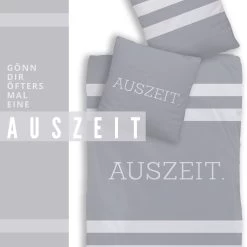 Bettwäsche-Set Biber "Streifen- Auszeit" In Grau -Kinder Produkte Geschäft traumhelden bettwasche set biber streifen auszeit in grau 3