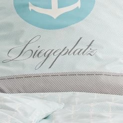 Bettwäsche-Set Renforce "Anker Liegeplatz" In Mint / Grau (2-teilig) -Kinder Produkte Geschäft traumhelden bettwasche set renforce anker liegeplatz in mint grau 2 teilig 3