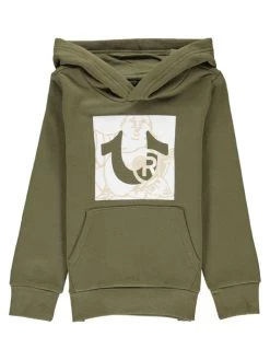 True Religion Hoodie "Buddha Box Hoodie" In Khaki